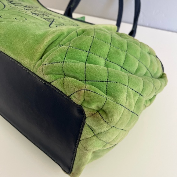 Auth VTG Y2K JUICY COUTURE Juicy Angel Velour Diaper Bag - Picture 6 of 13